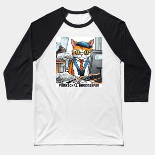 Purrsonal Bookkeeper Baseball T-Shirt